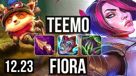 Teemo Vs Fiora Top 6 Solo Kills 900 Games 800k Mastery Euw