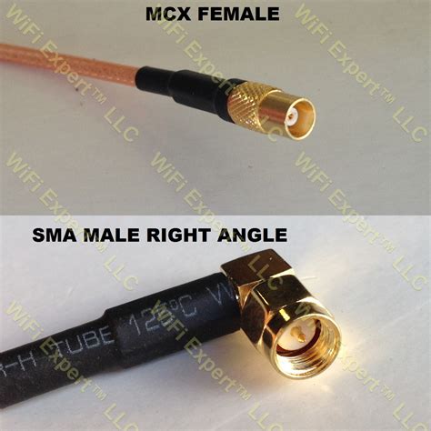 Rg Mcx Female To Sma Male Angle Coaxial Rf Pigtail Cable Rf