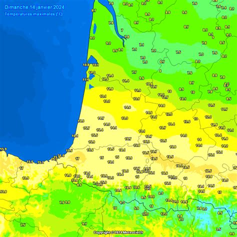 Meteociel Temp Ratures Maximales De La Veille En Nouvelle Aquitaine Sud