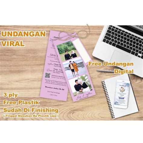 Jual Undangan Pernikahan Viral Undangan Hang Tag Minimalis Elegan