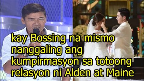 Kay Bossing Na Mismo Nanggaling Ang Kumpirmasyon Sa Relasyon Ni Alden