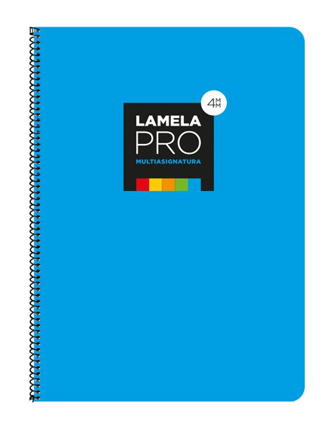 Cuaderno Espiral Folio Lamela Pro Hojas Cubierta Extra Dura Azul