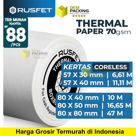 Jual Paper Thermal Kertas Termal Printer CORE CORELESS Kasir Struk