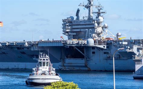 USS Ronald Reagan lingers longer during patrol’s midpoint break in ...