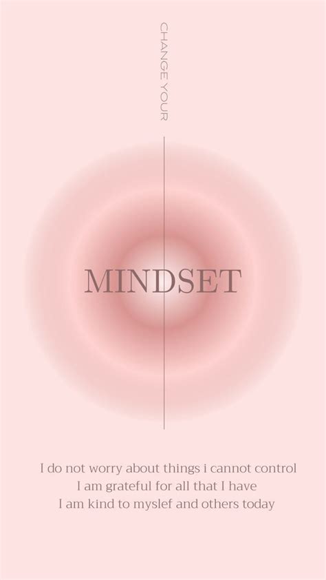 A Pink Poster With The Words Mindset On It