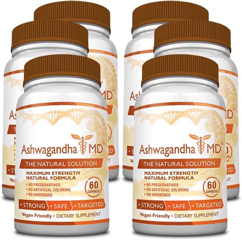 Ashwagandha MD con jengibre y bioperina Reduce el estrés mejora el