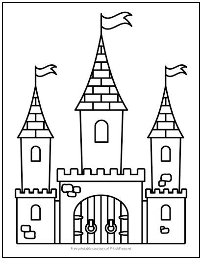 Stately Castle Coloring Page | Print it Free