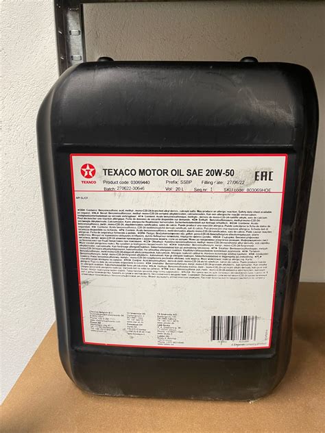 Olja 20w50 20L – Josp Product