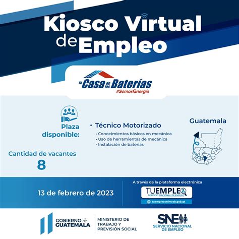 MINTRAB On Twitter Participa En El Kiosco Virtual De Empleo 13 De