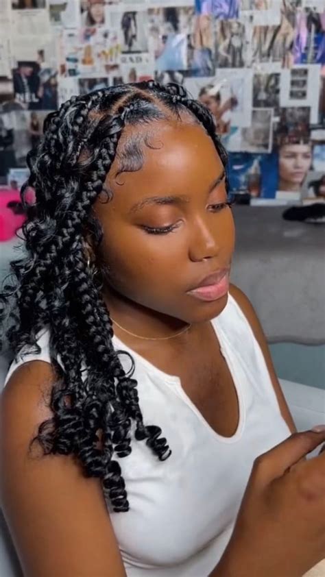 Short Box Braids W Curls Artofit