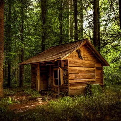 A Deserted Abandoned Cabin In The Woods Nature Stable Diffusion