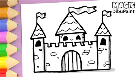 C Mo Dibujar Un Castillo Dibujos Infantiles Para Dibujar Youtube