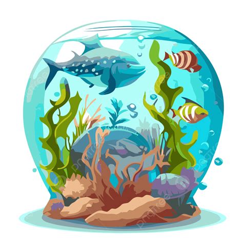 Livre Sob O Mar Vetor PNG Adesivo Clipart A Cena Subaquática