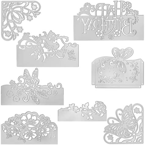 Afunta 8 Sets Dies For Card Making Birthday Metal Die Cuts Rose Flower