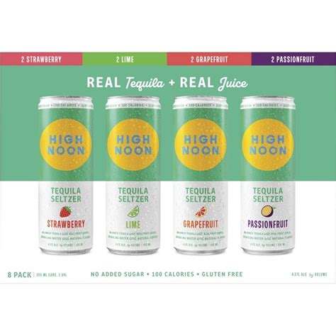 High Noon Hard Seltzer Tequila Variety Pack 8 Pk Cans