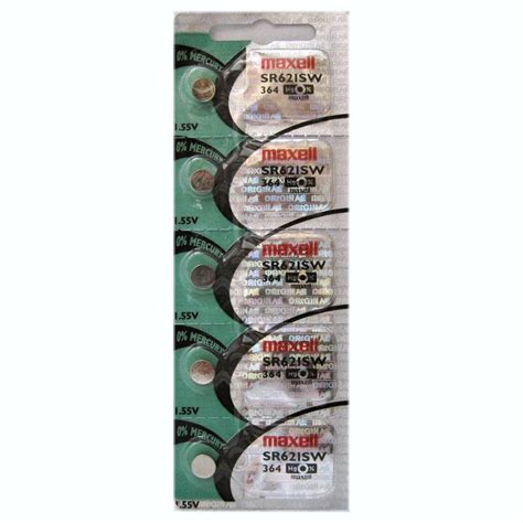 5 New Maxell 364 Sr621sw Sr621 V364 Silver Oxide Watch Battery Ebay