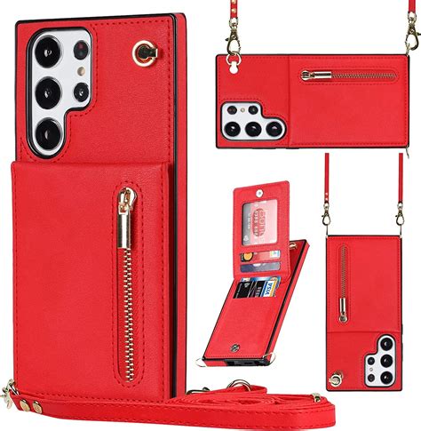 Jaorty For Samsung Galaxy S23 Ultra 5g Cases With Card Holder For Womencrossbody