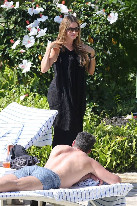 Sofia Vergara Bikini Candids - at a Pool in Hawaii, December 2014