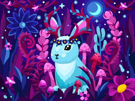 Dribbble Cute Jackalope By Svetlana Malysheva