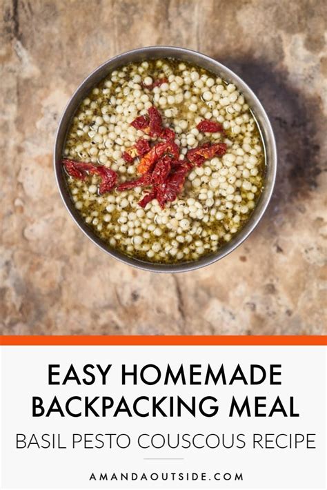 Check Out This Super Easy Homemade Backpacking Recipe For Basil Pesto Couscous No Dehydrator Is