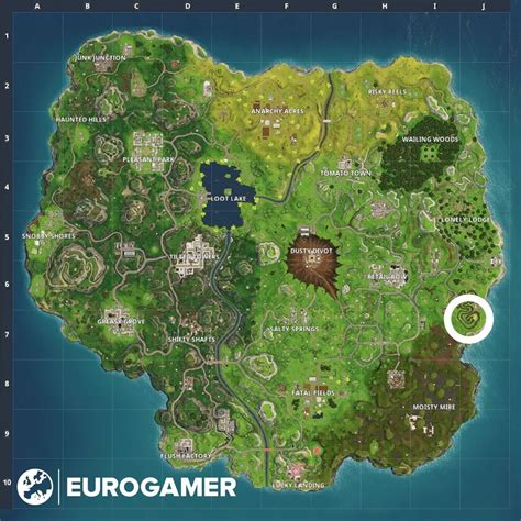 Fortnite Salty Springs Treasure Map Location