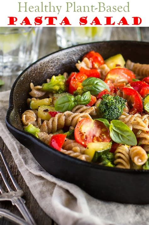 Plant Based Pasta Salad Recipe With Fresh Vegetables