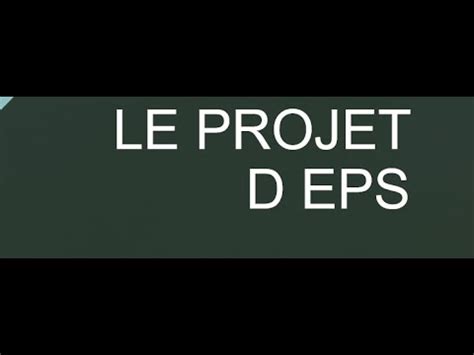 Projet D Eps Youtube