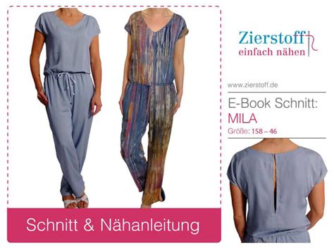 Neues Schnittmuster Jumpsuit Mila Zierstoff Einfach N Hen