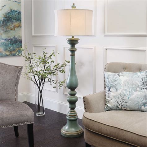 Burks Turquoise Floor Lamp | Kirklands