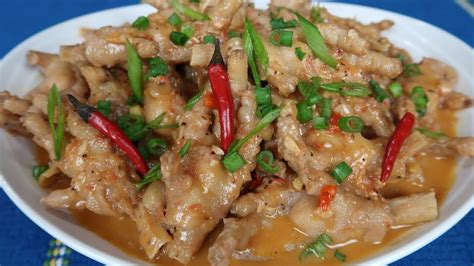 Spicy Chicken Feet In Coconut Milk Salted Shrimp Fry Sauce Finger