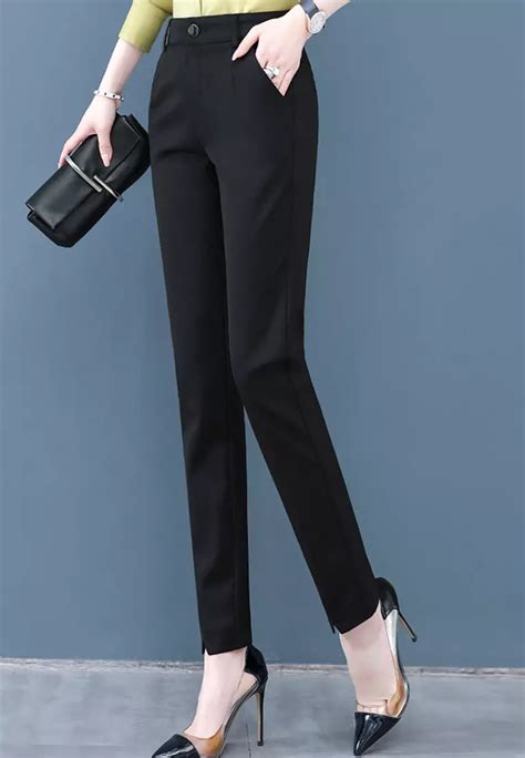 Twenty Eight Shoes Vansa Thin High Waist Straight Leg Suit Trousers Vcw