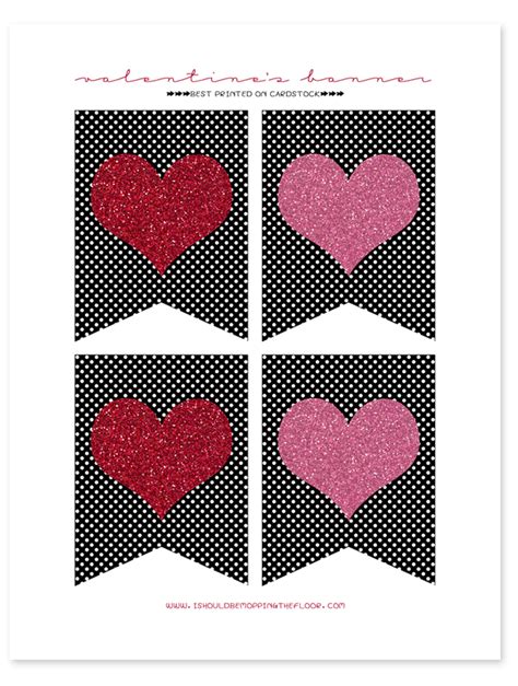 i should be mopping the floor: Free Printable Valentine's Banner