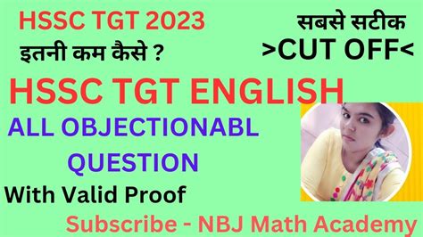 Hssc Tgt English Objectionabl Question Hssc Tgt Expected Cut Off