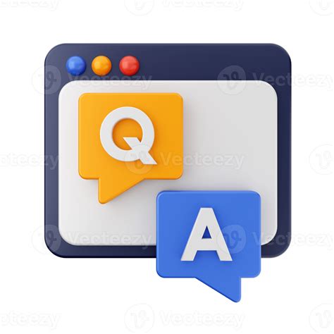 3d Frequently Asked Questions Icon Illustration Render 22361997 Png