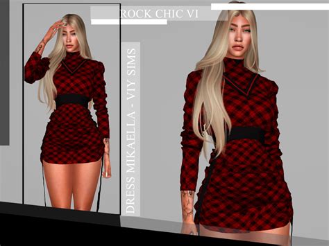 The Sims Resource Rock Chic Vi Dress Mikaella