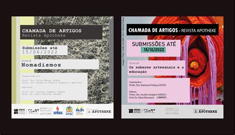 Notícia Revista Apotheke da Udesc Ceart recebe submissões de