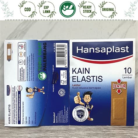 Jual HANSAPLAST KAIN ELASTIS 10 LEMBAR PLESTER LUKA ANTI INFEKSI