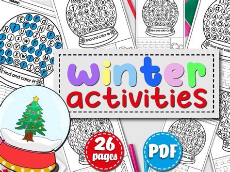 Winter Letter Recognition Winter Activities Alphabet Tracing Writing