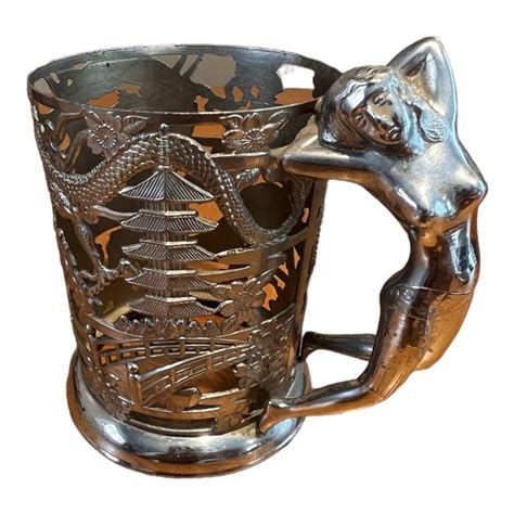 Vintage Nude Women Figure Art Deco Mug Holder Or Napkin Holder Etsy