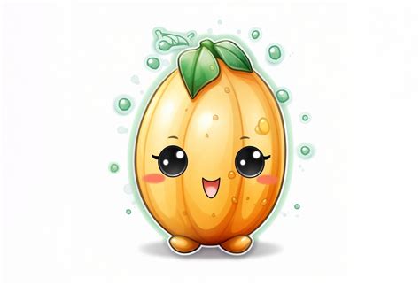 Papaya Kawaii Food Graphic By Poster Boutique Creative Fabrica