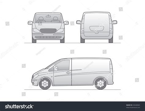 White Vector Van Stock Vector (Royalty Free) 32648965 | Shutterstock