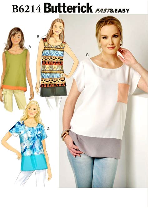 Sewing Pattern Womens Easy Tunic Top Pattern Loose Etsy Womens