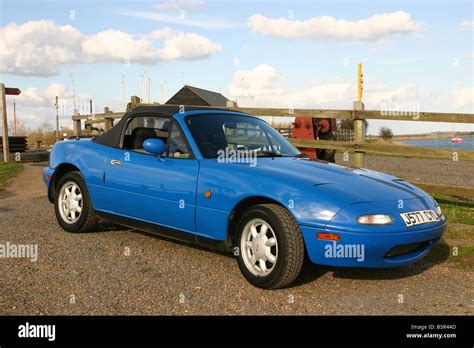 Mazda Mx5 Mk1 Sport Cornflower Blue Colour Image Riverside Setting