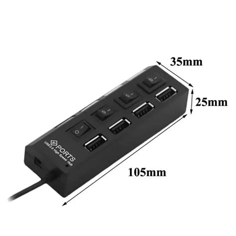 Extensión Hub Usb 2 0 4 Puertos Múltiple Conexión 4 Switch InTouch Perú