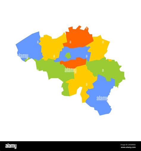 Belgium Political Map Of Administrative Divisions Provinces Blank