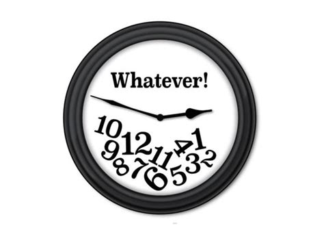 Funny Whatever Wall Clock Home Office Dorm Bedroom Decor Etsy