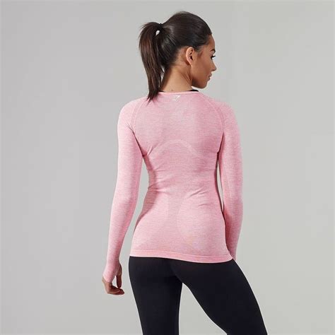 Gymshark Seamless Long Sleeve T Shirt Sorbet Pink Gym Tops Women T