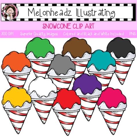 Snow Cone Clip Art Single Image Melonheadz