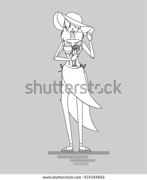 Sexy Hot Summer Beach Girl Character Stock Vector Royalty Free