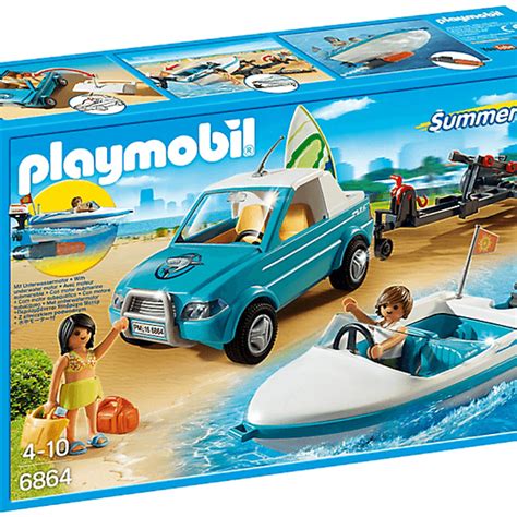 Playmobil Summer Fun Cabriolet Med Motorb T Med Undervattenmotor